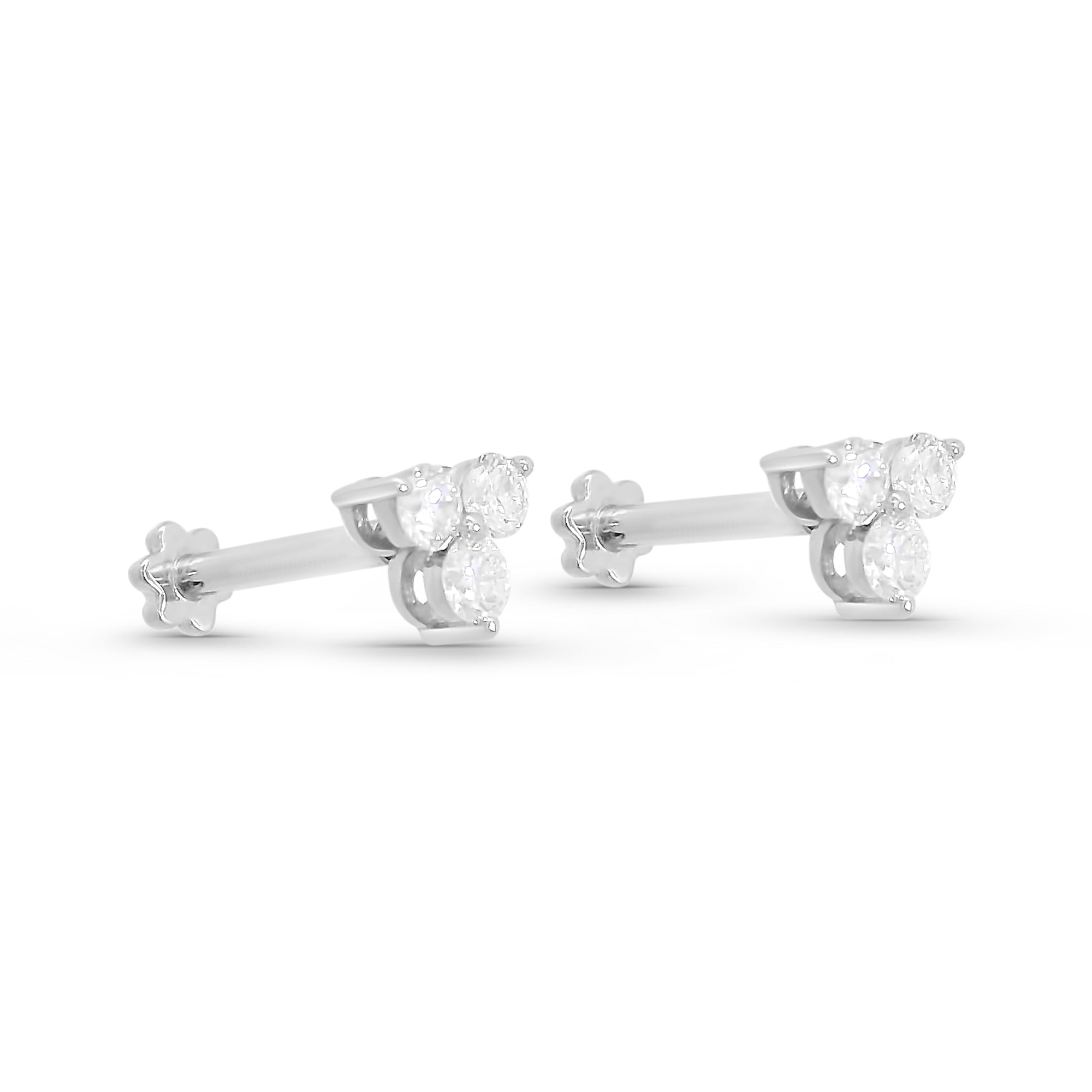 Brilliant/Round Trilogy Stud Earrings