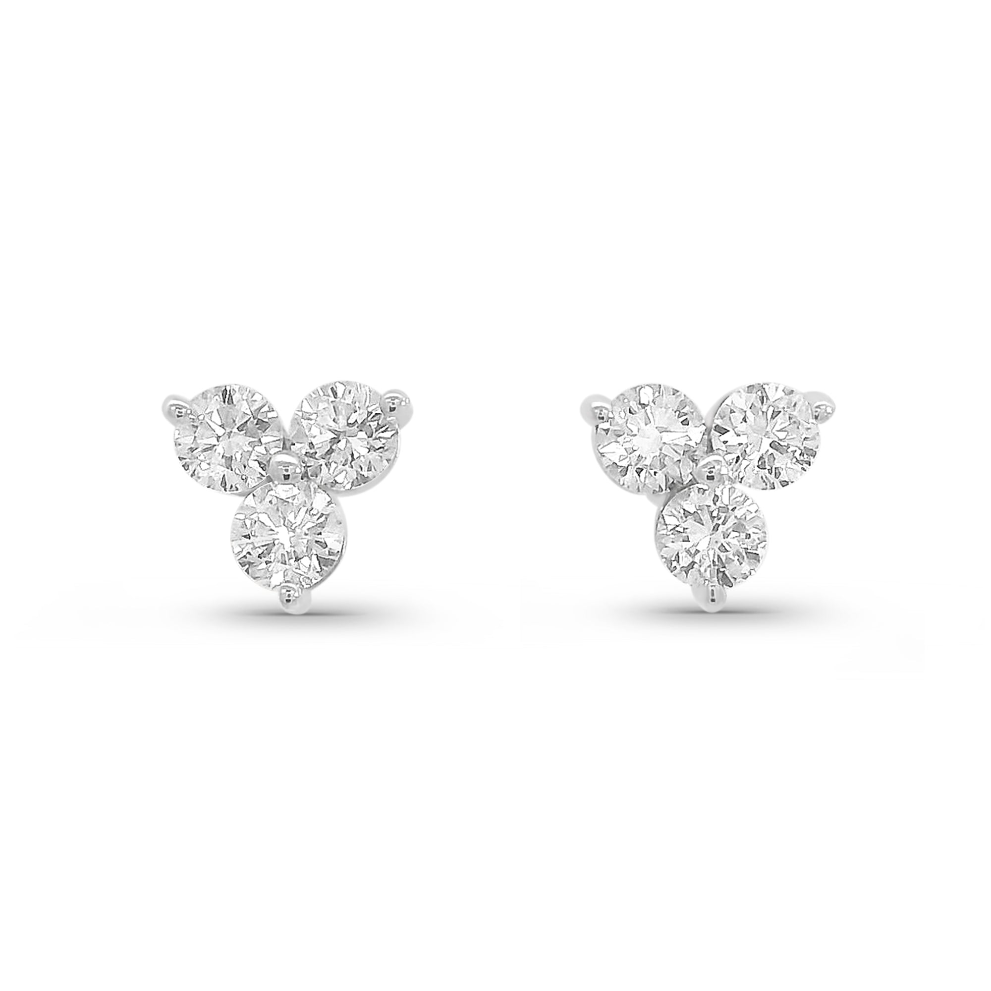 Brilliant/Round Trilogy Stud Earrings