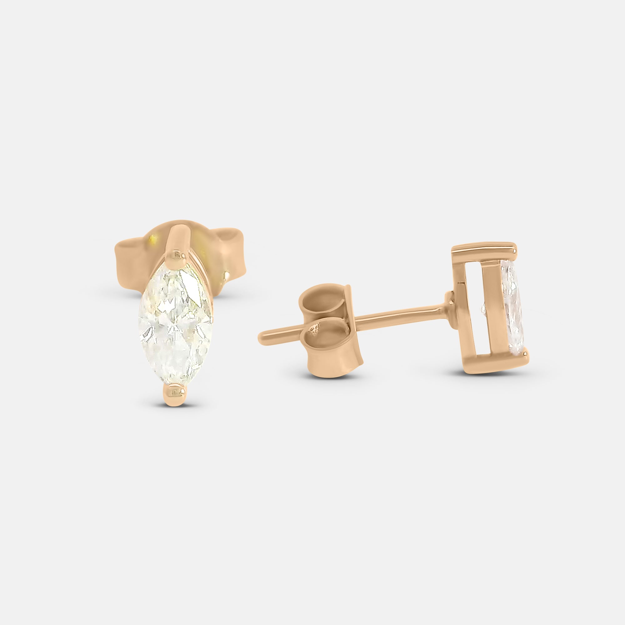 Marquise Diamond Stud Earrings (1tcw)