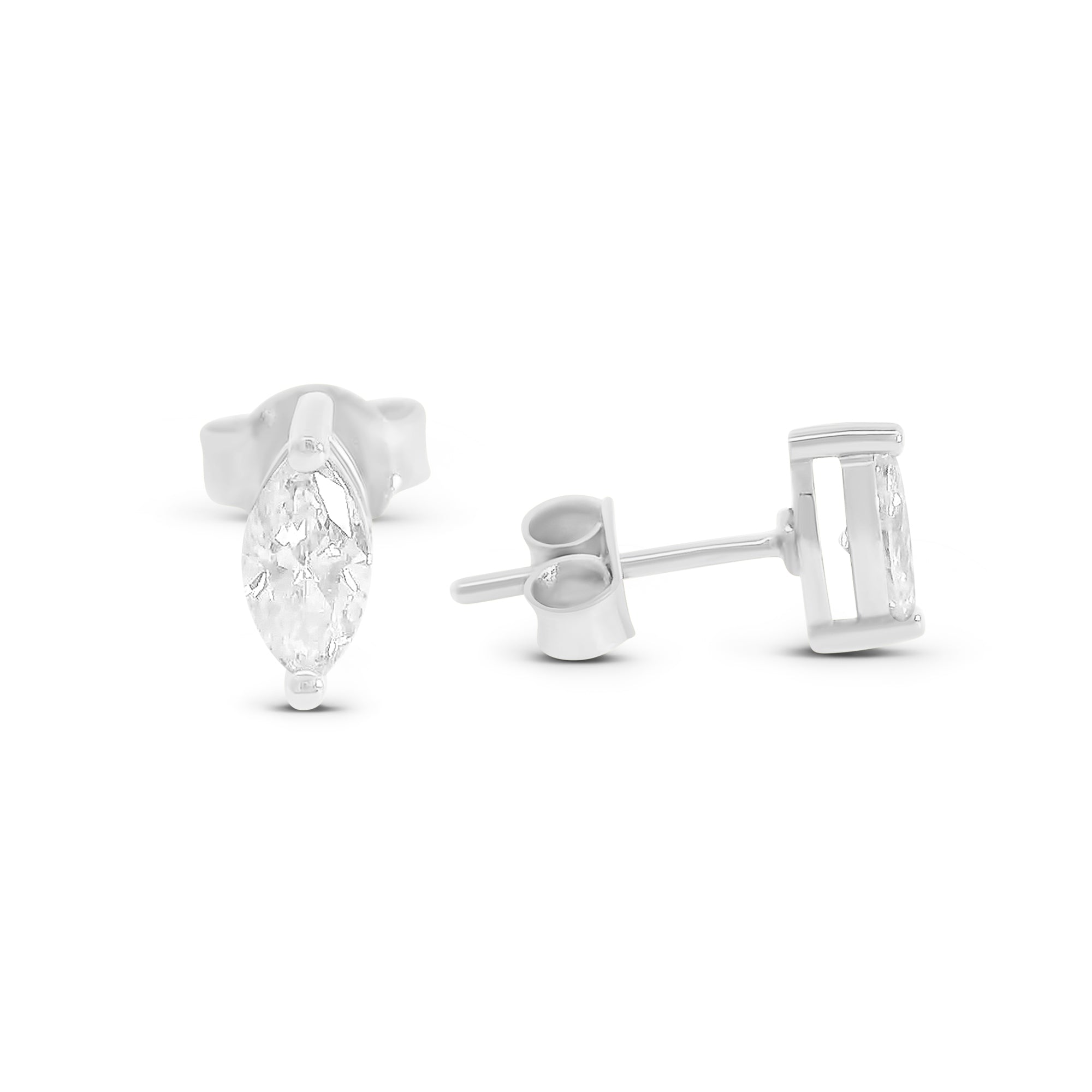 Marquise Diamond Stud Earrings (1tcw)