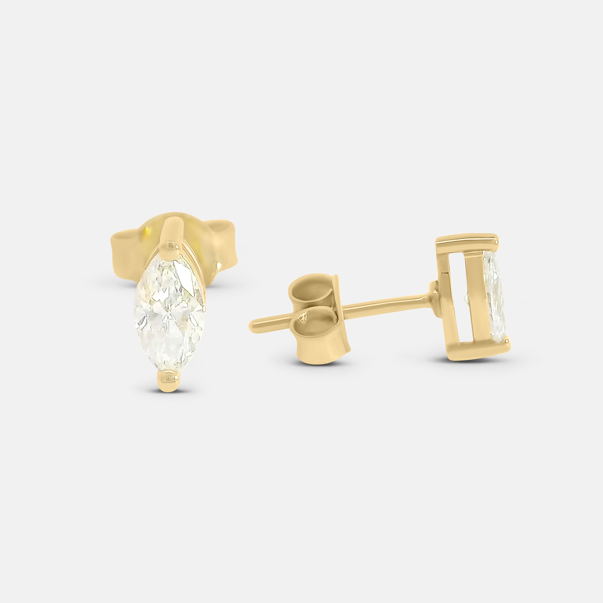 Marquise Diamond Stud Earrings (1tcw)
