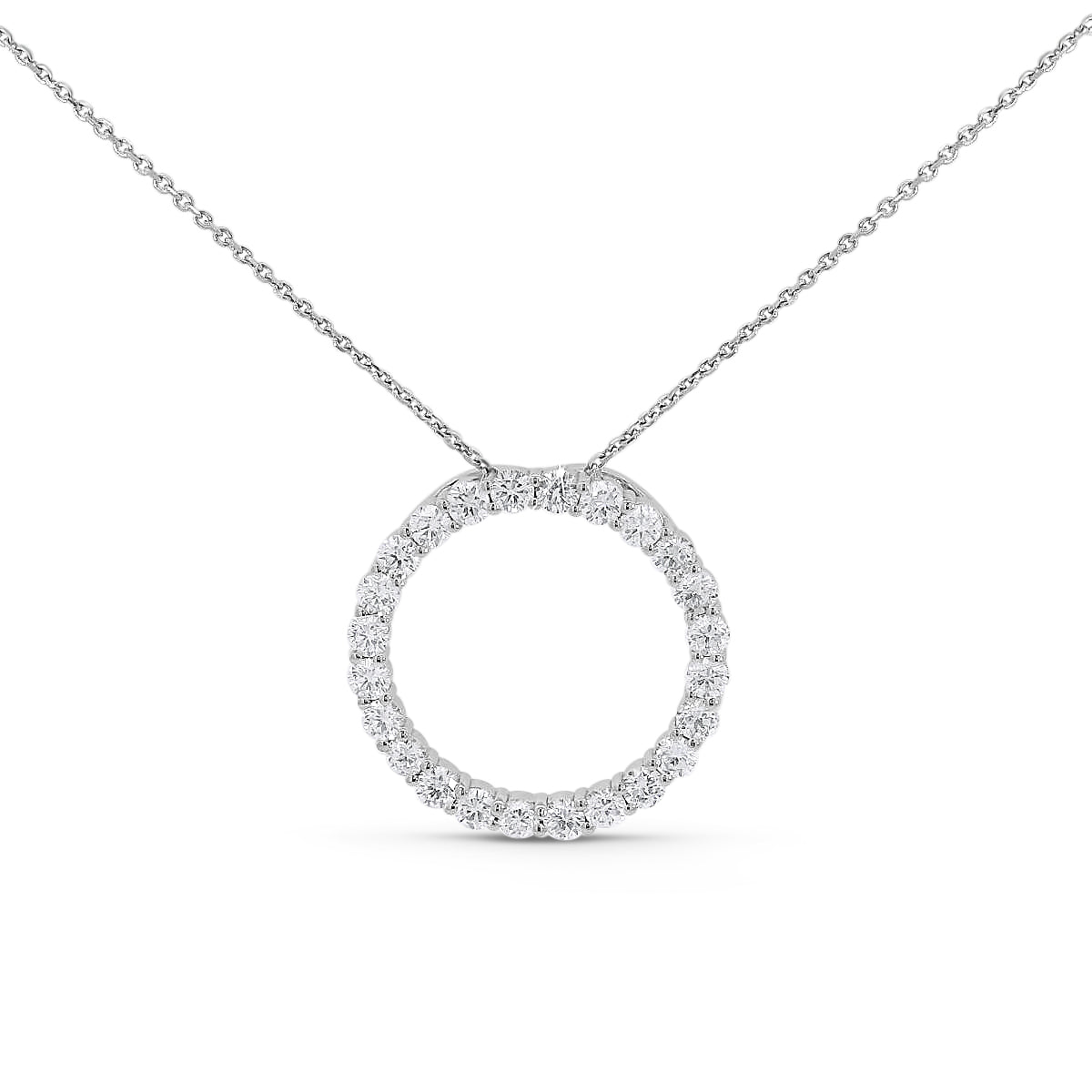 Eternity Circle Diamond Pendant w/ Chain (0.9tcw)