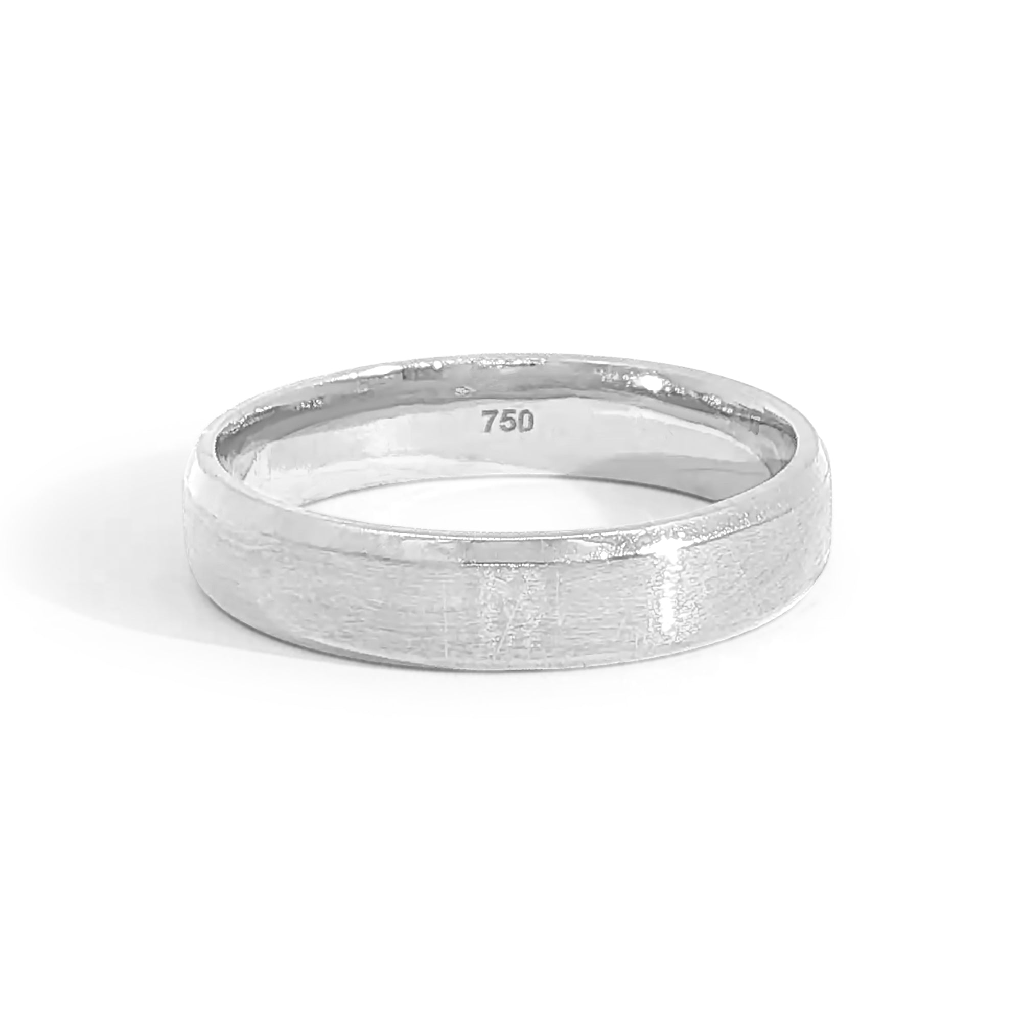 Beveled Edge Brushed Cigar Band 4mm