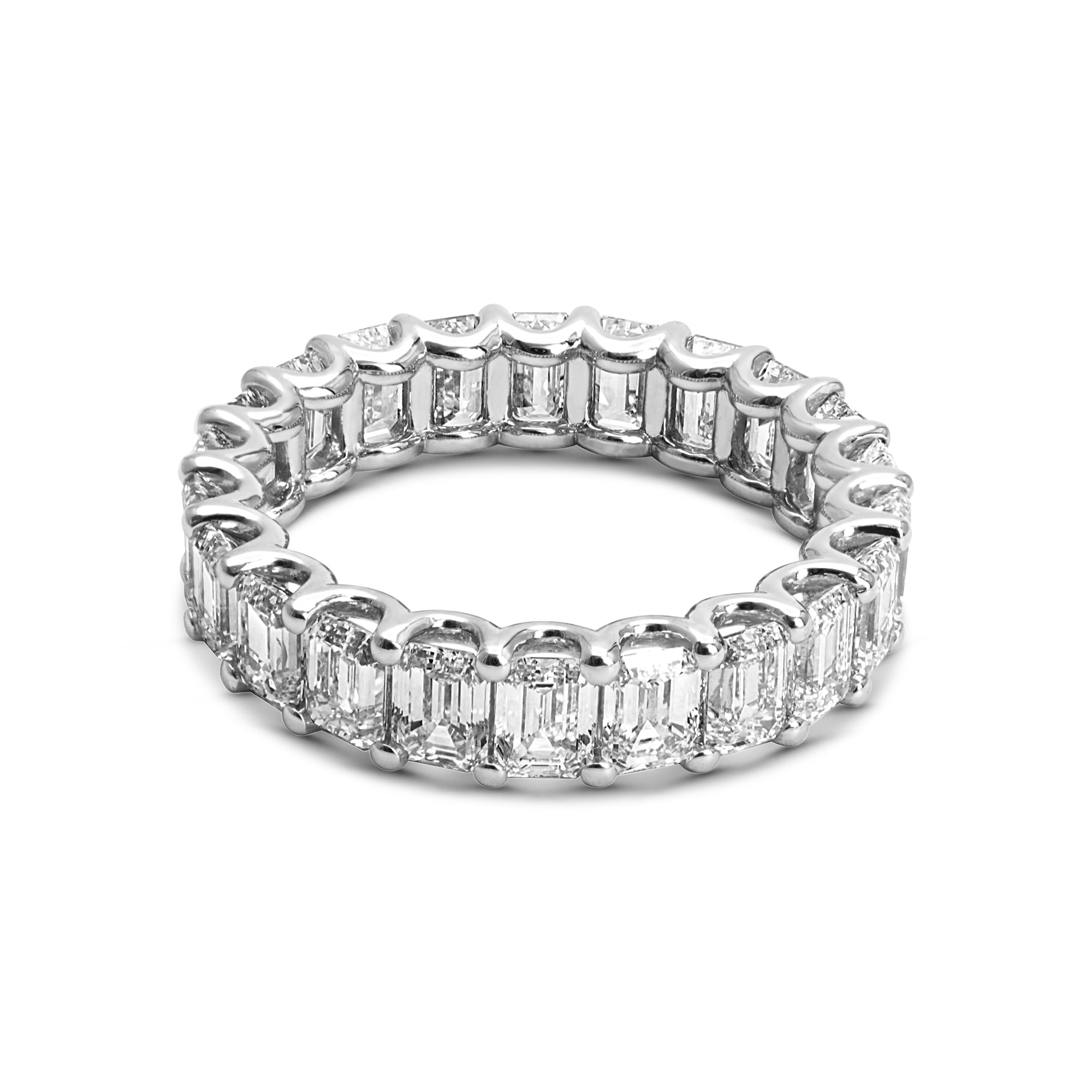 Emerald Cut Full Pave Band (4.55tcw)