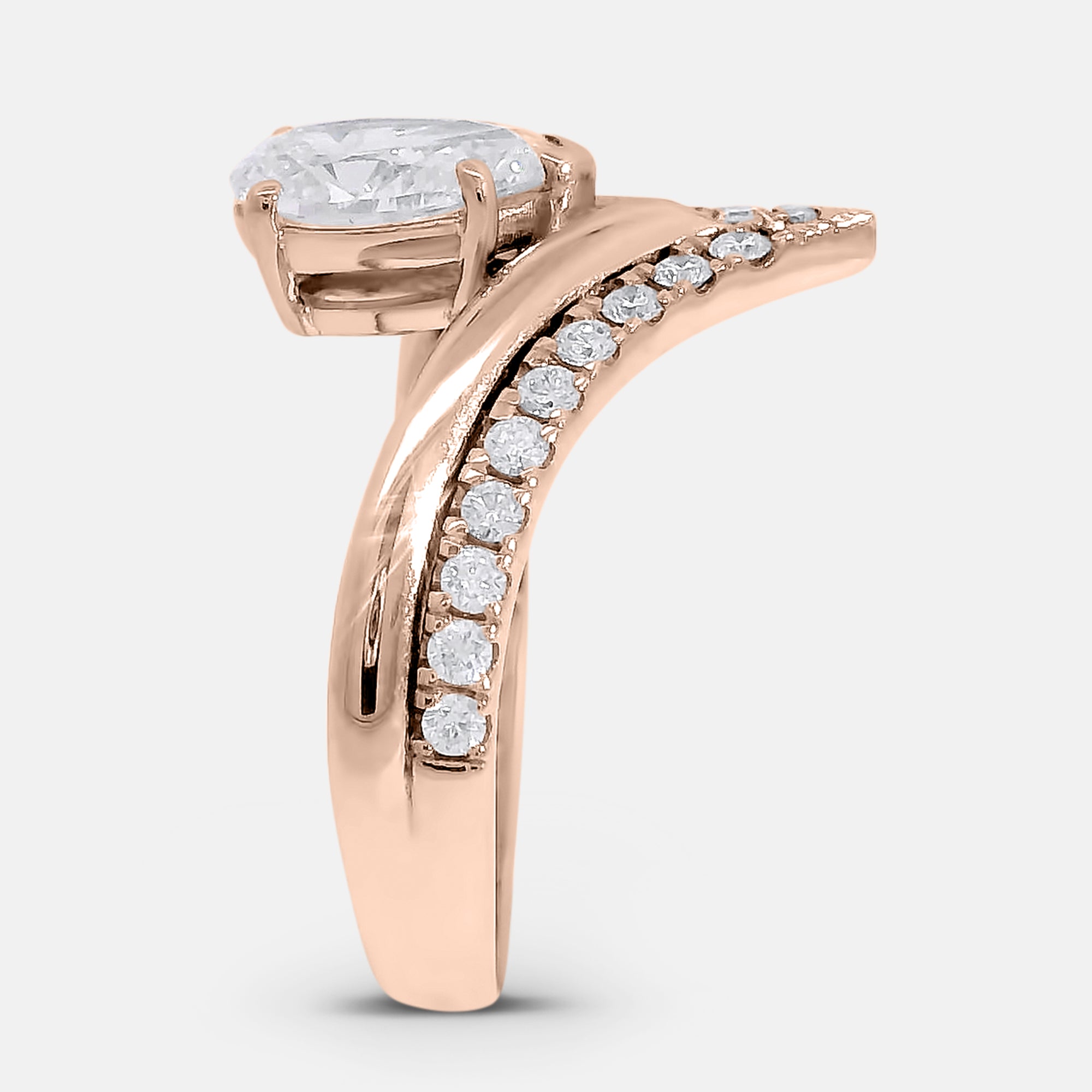 Anna Pear Wishbone Engagement Ring