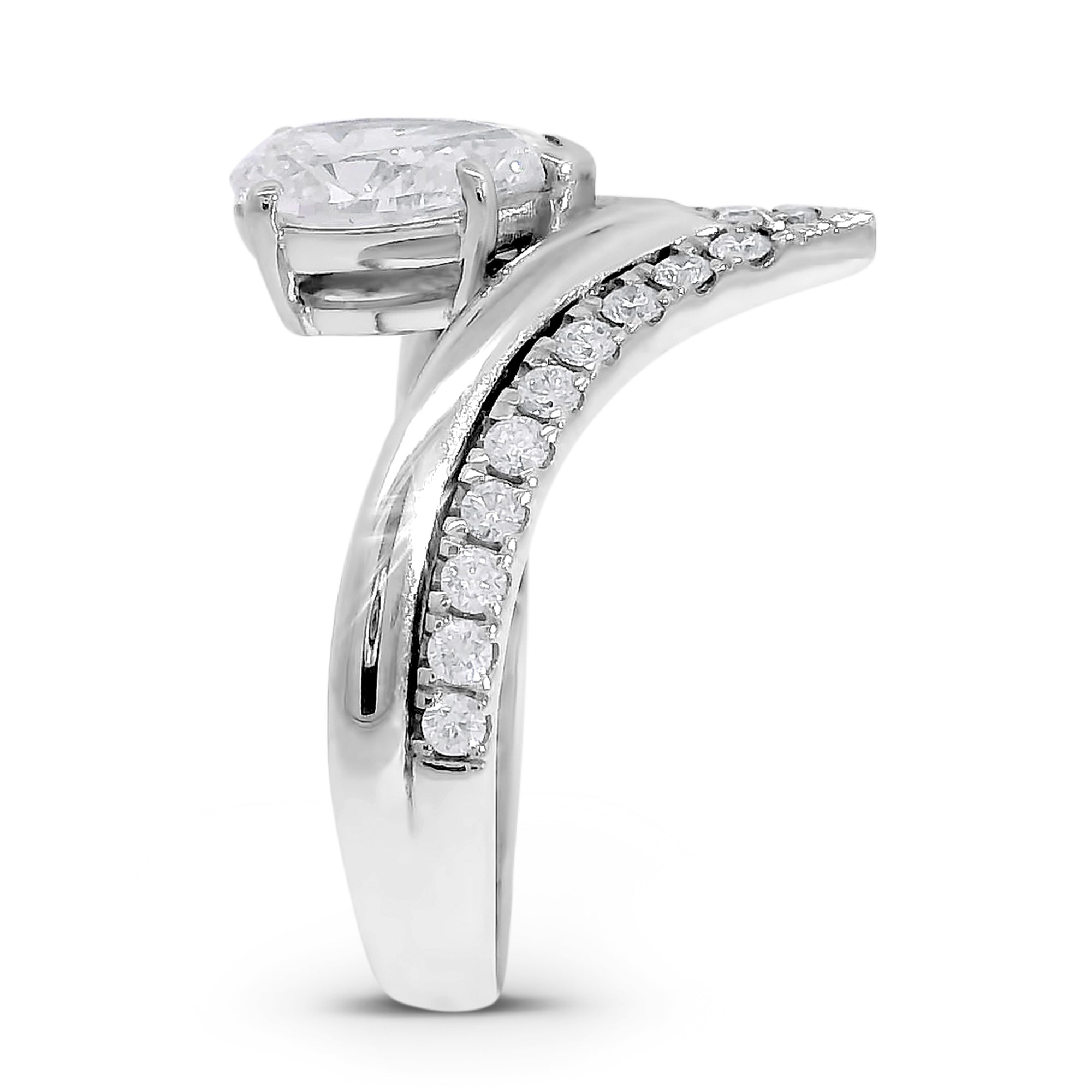 Anna Pear Wishbone Engagement Ring