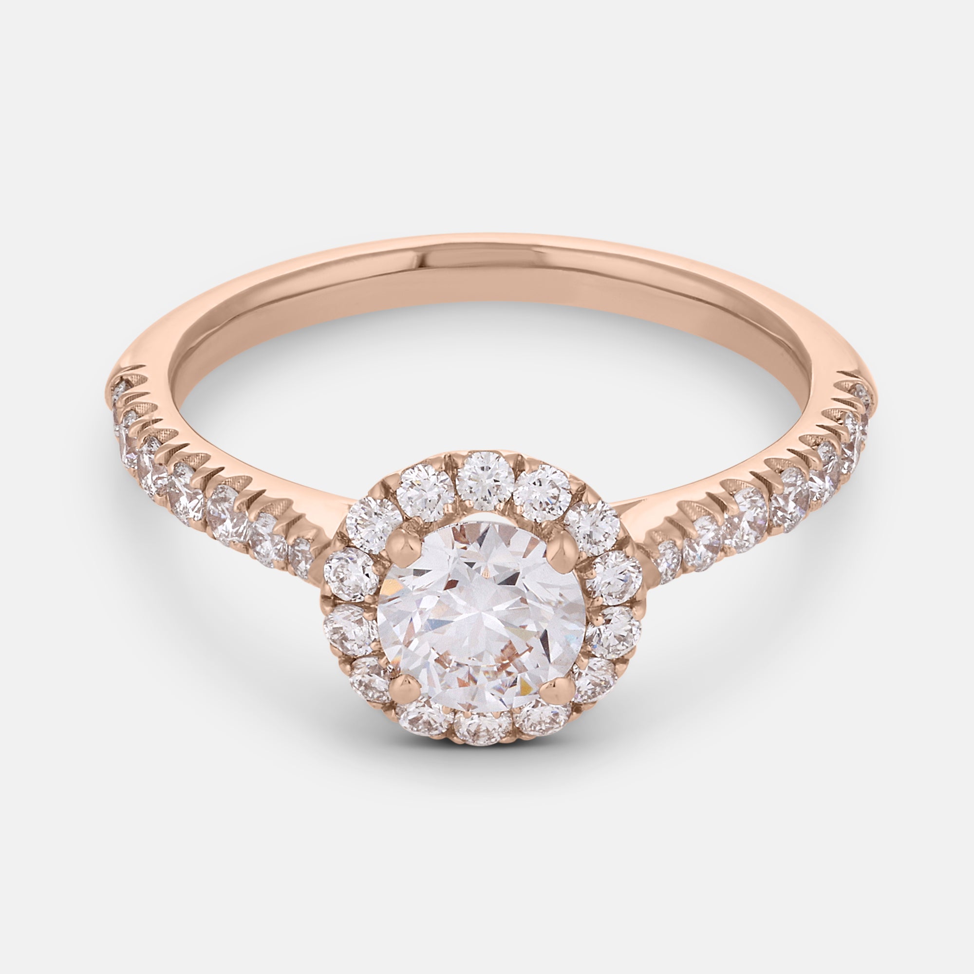 Elizabeth Round w/ Halo Engagement Ring