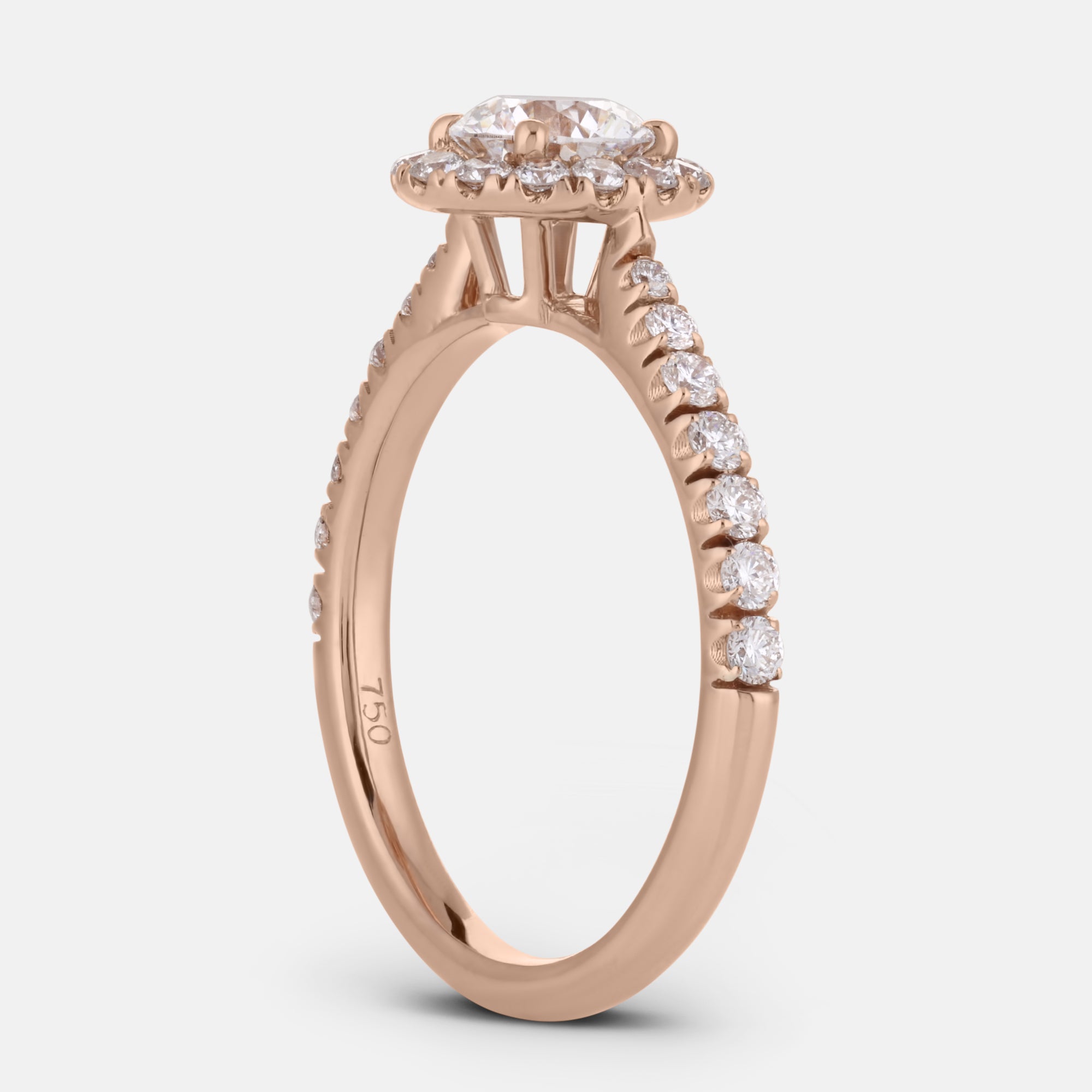 Elizabeth Round w/ Halo Engagement Ring