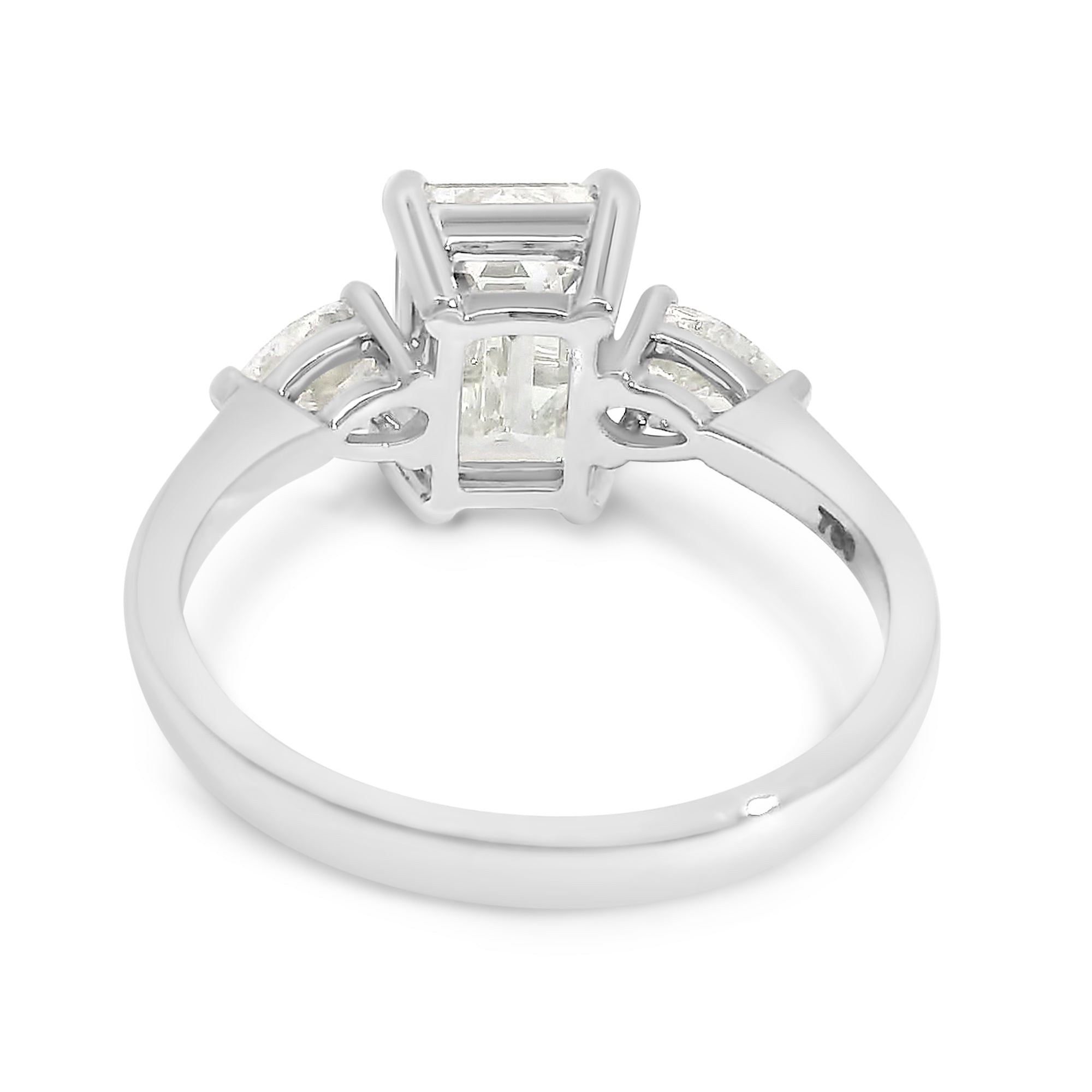 Candace Emerald Cut w/ Tapered Pear Engagement Ring