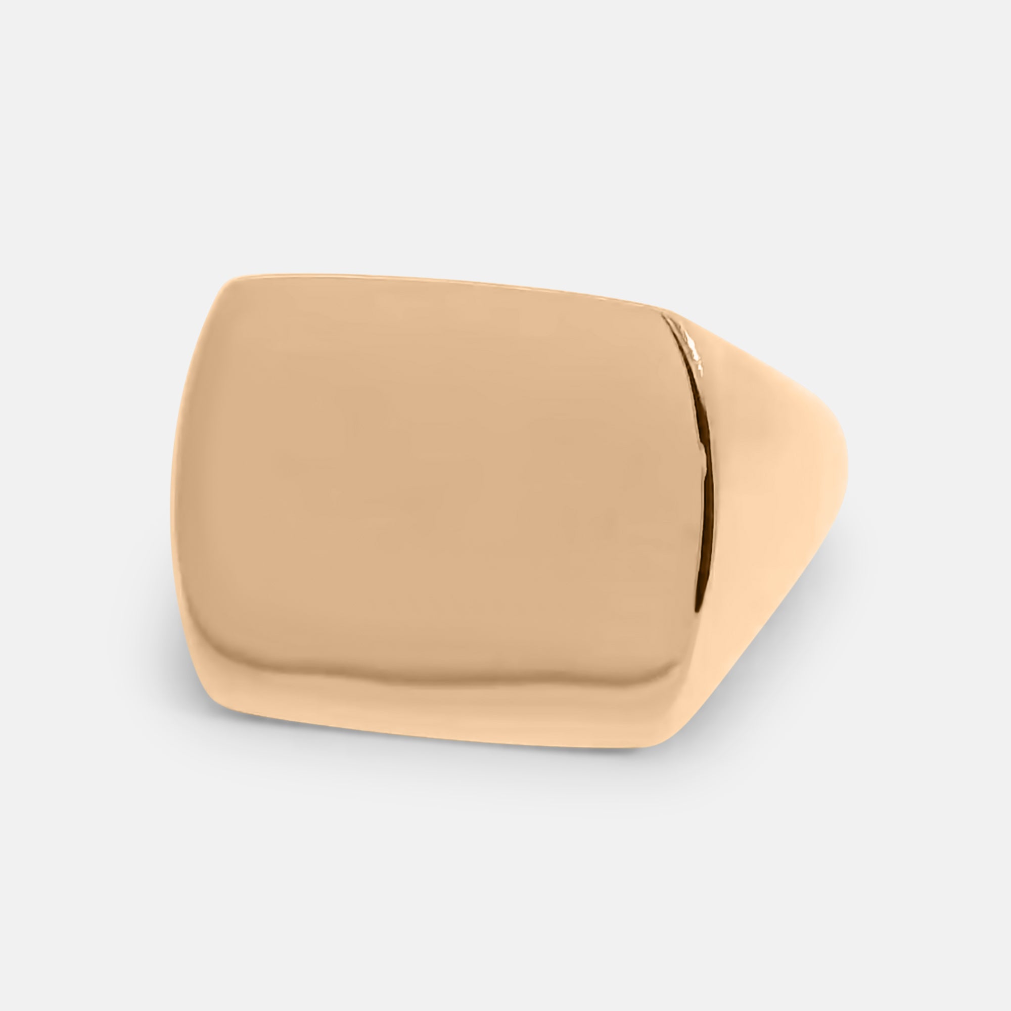 Polished Flat Rectangle Signet Ring