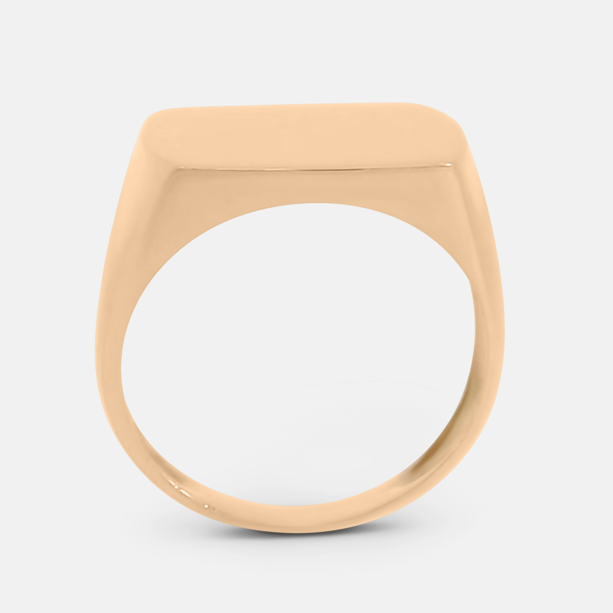 Polished Flat Rectangle Signet Ring