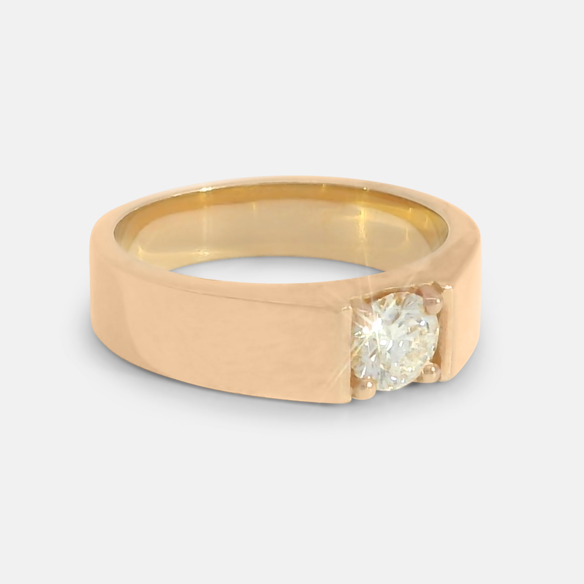 Cigar Signet Band w/ Diamond