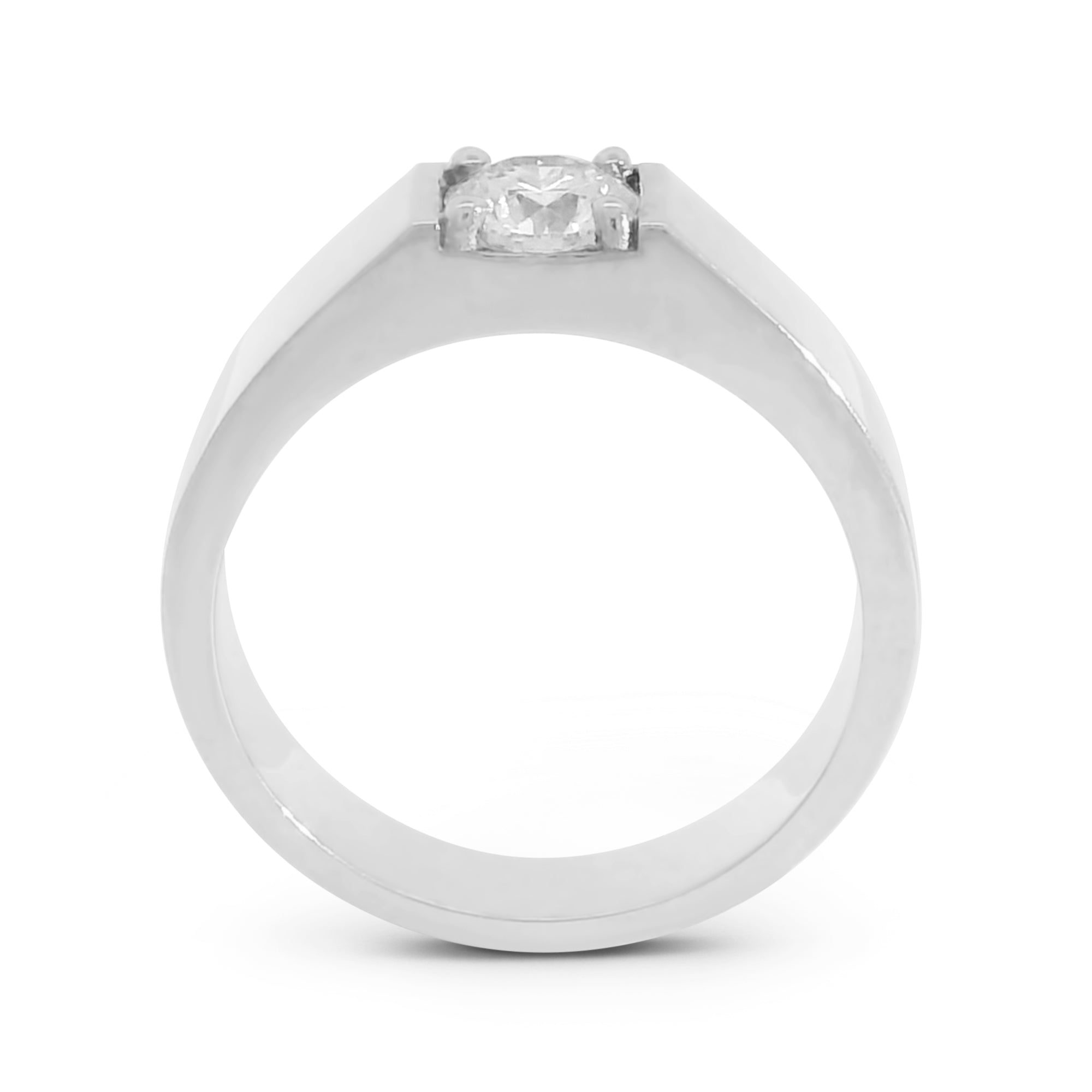 Cigar Signet Band w/ Diamond