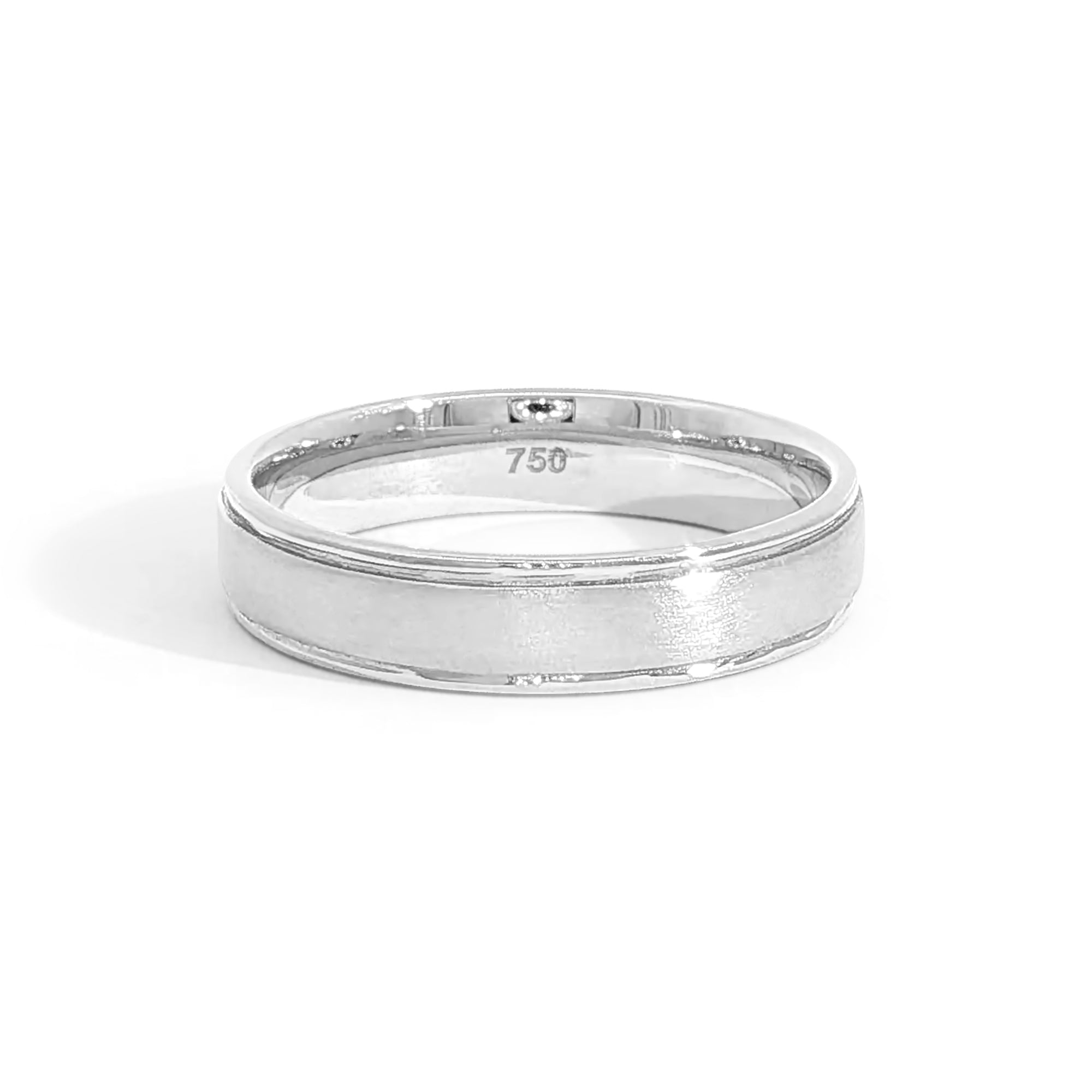 Brushed Channel Wedding Band