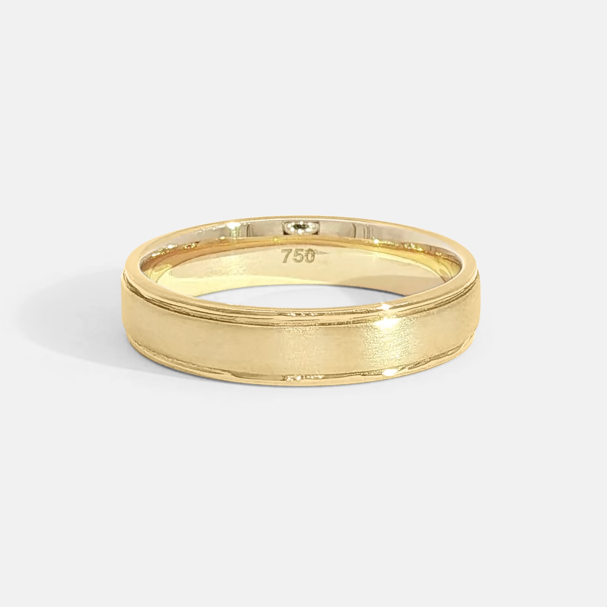 Brushed Channel Wedding Band