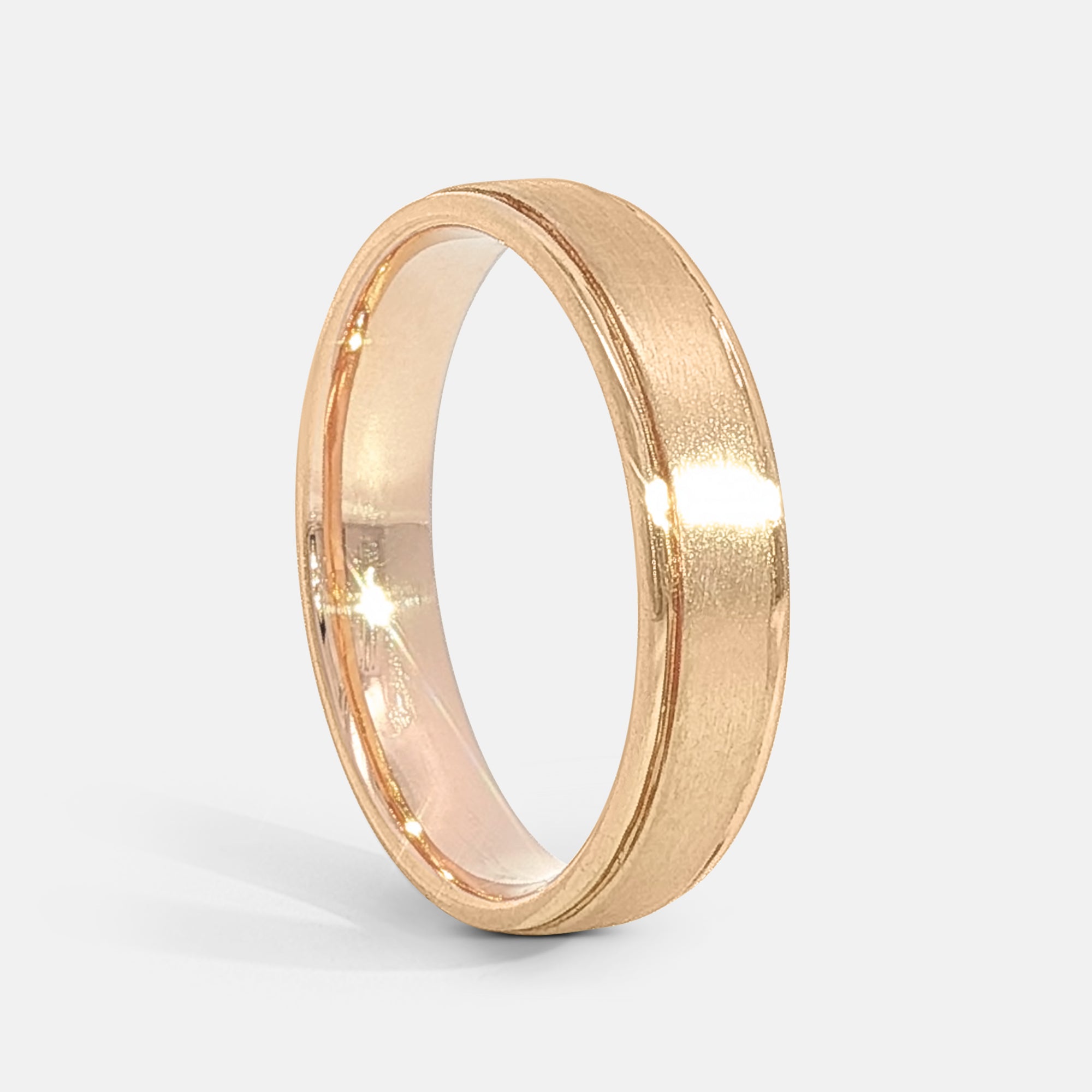 Brushed Channel Wedding Band