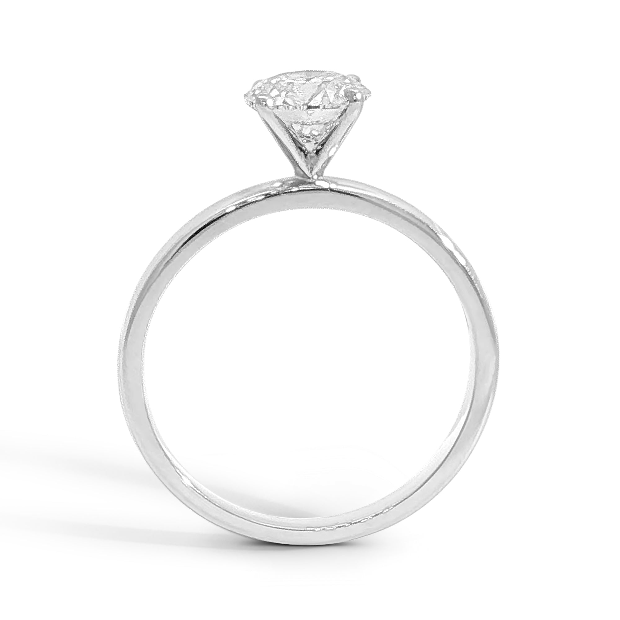 Peace Round Brilliant Cut Engagement Ring