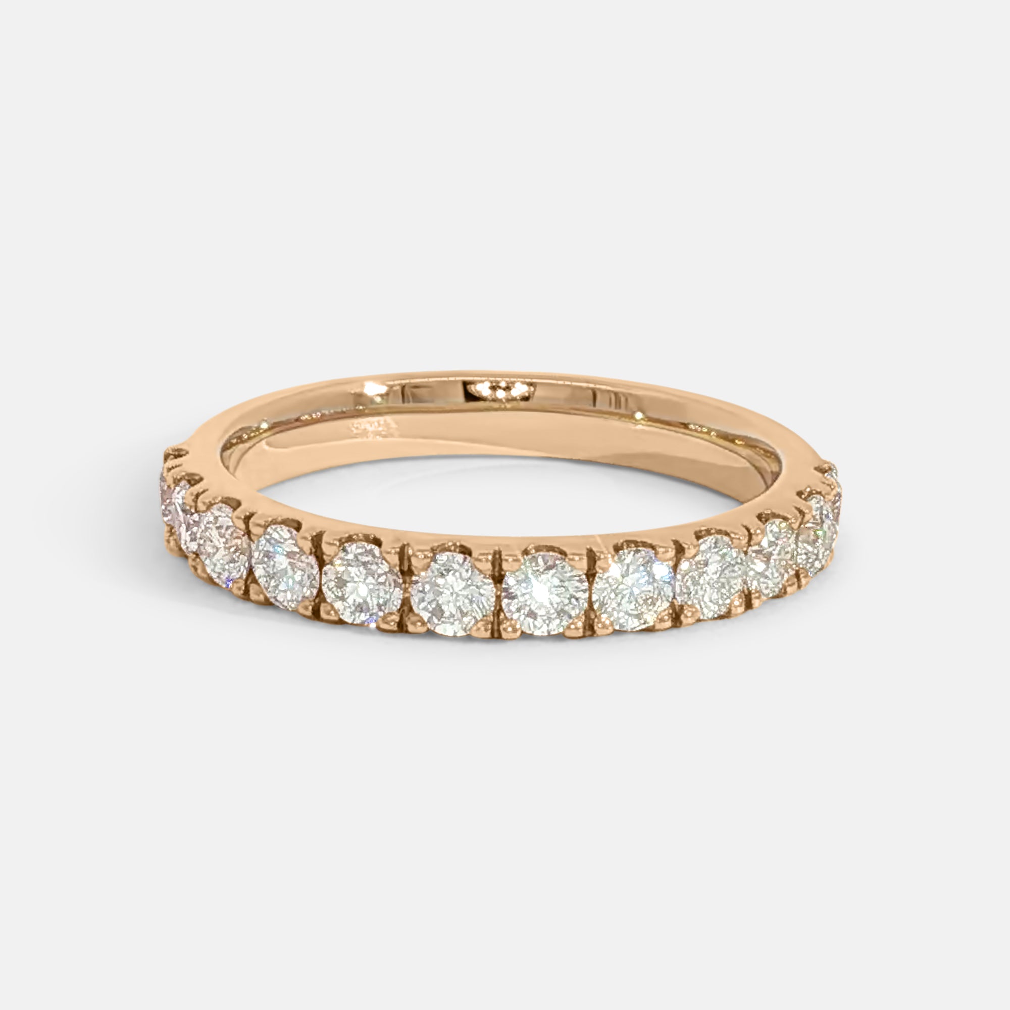 Half Pavé Diamond Ring