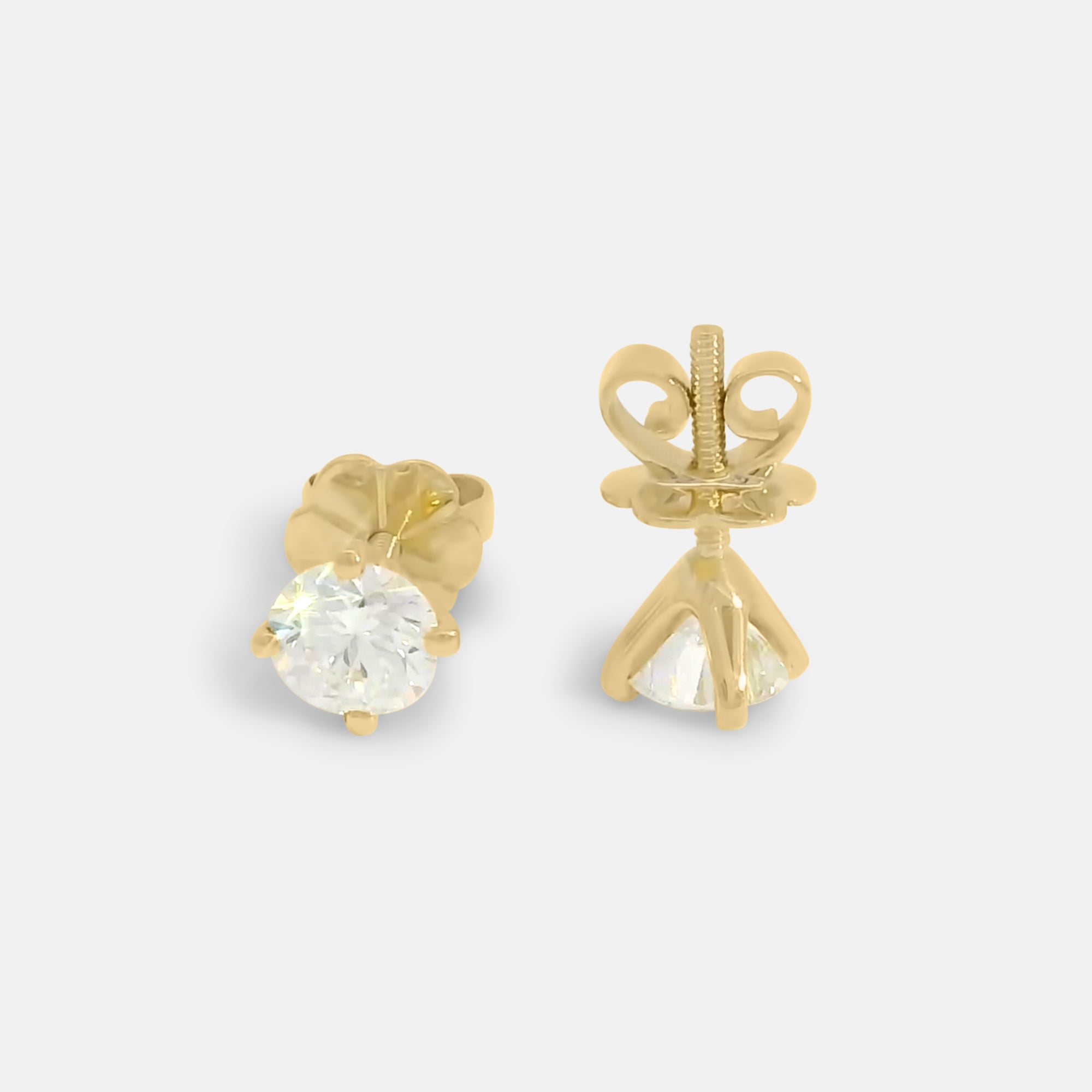 Screw Back Stud Earrings (1tcw)