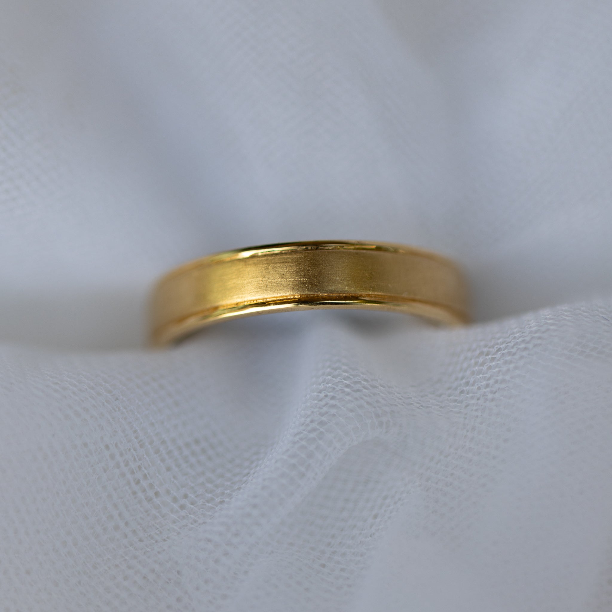 Brushed Channel Wedding Band