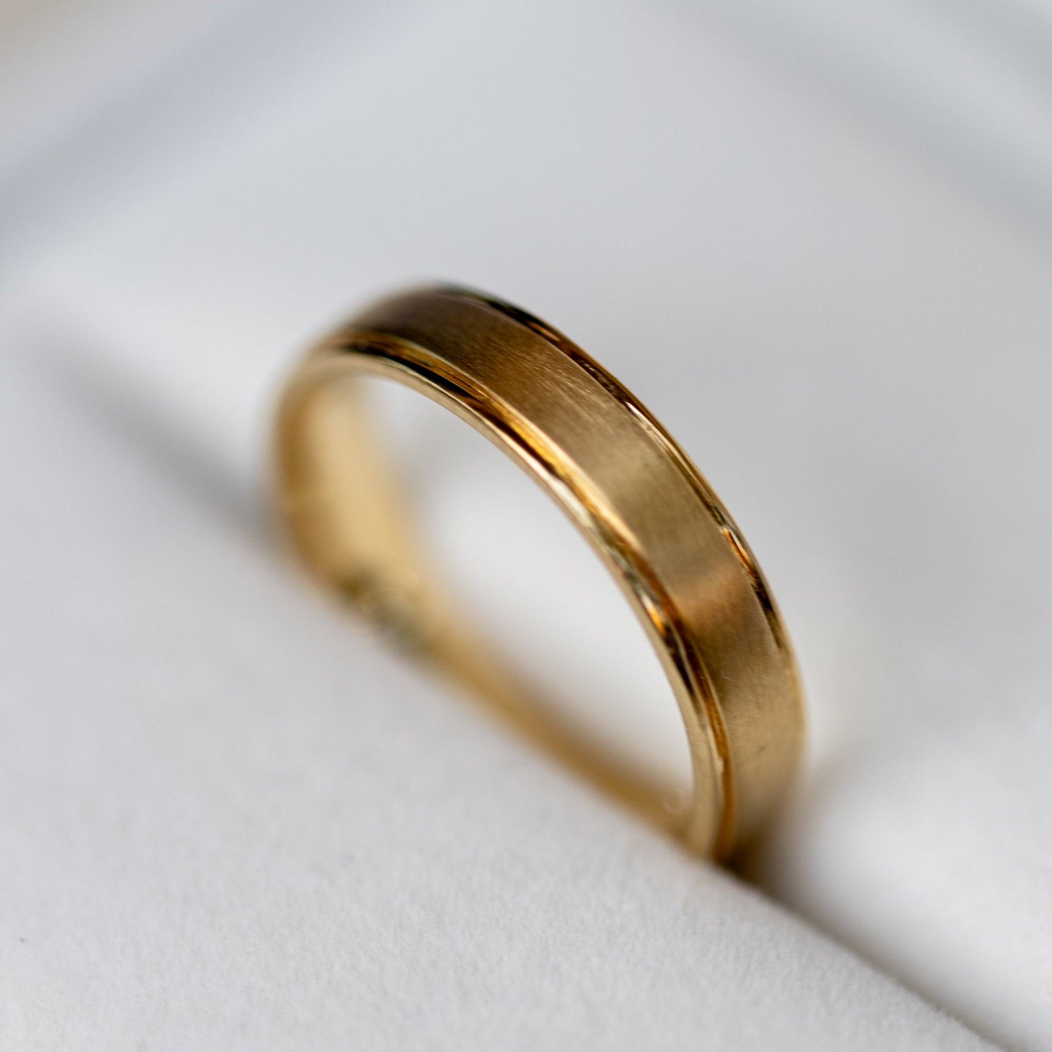 Brushed Channel Wedding Band