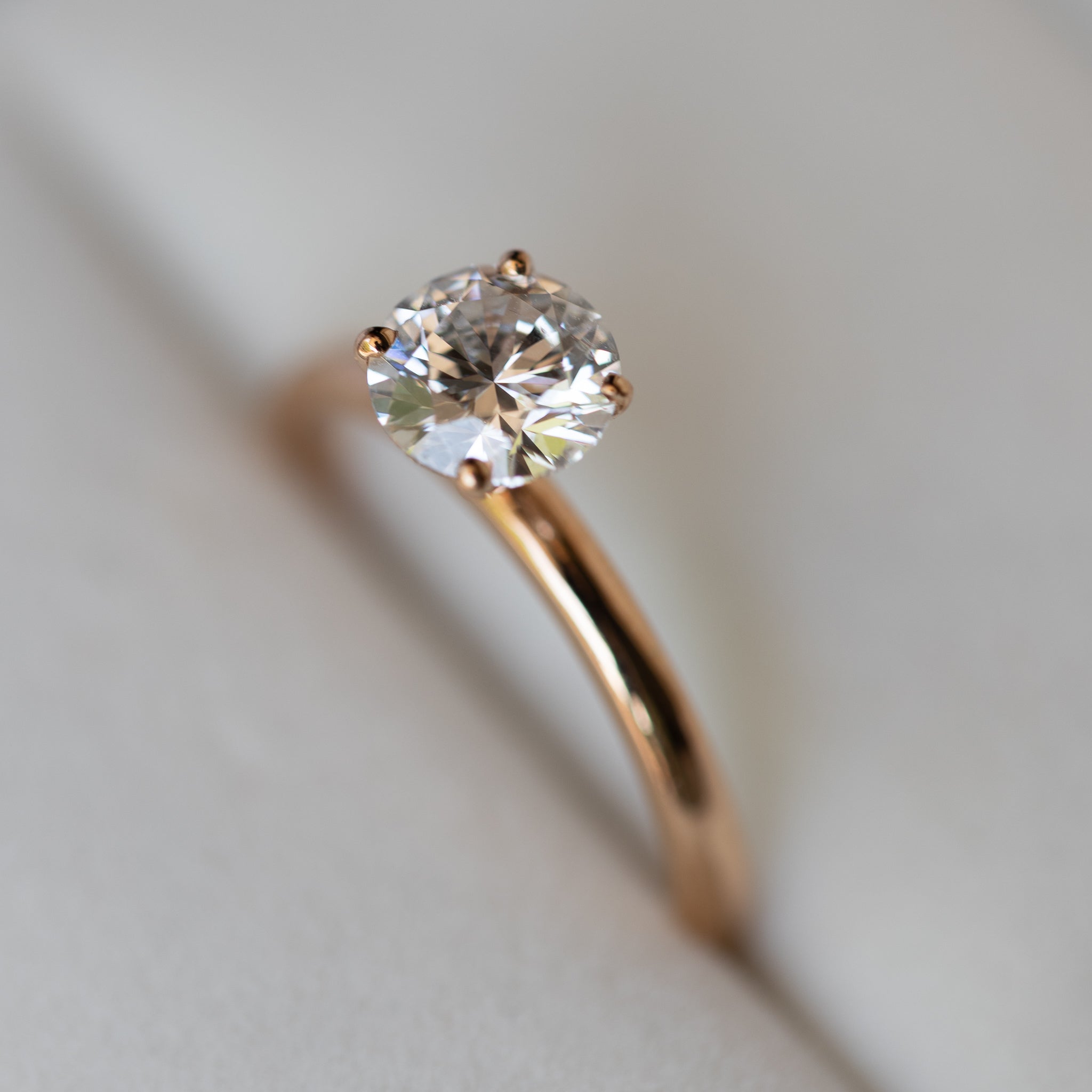 Peace Round Brilliant Cut Engagement Ring