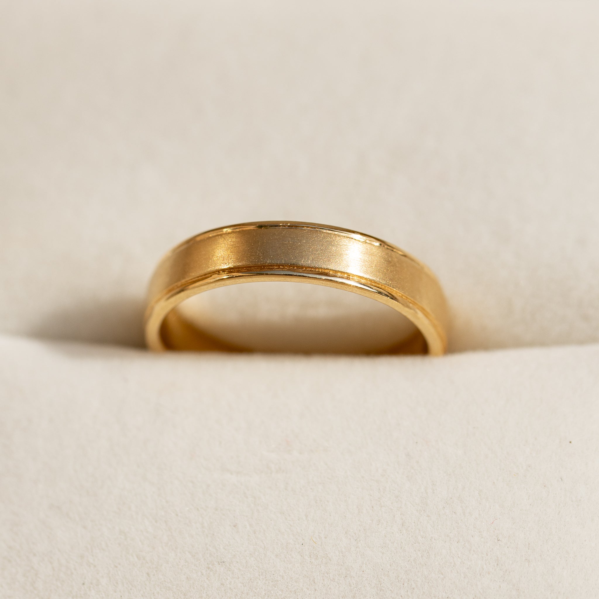 Brushed Channel Wedding Band