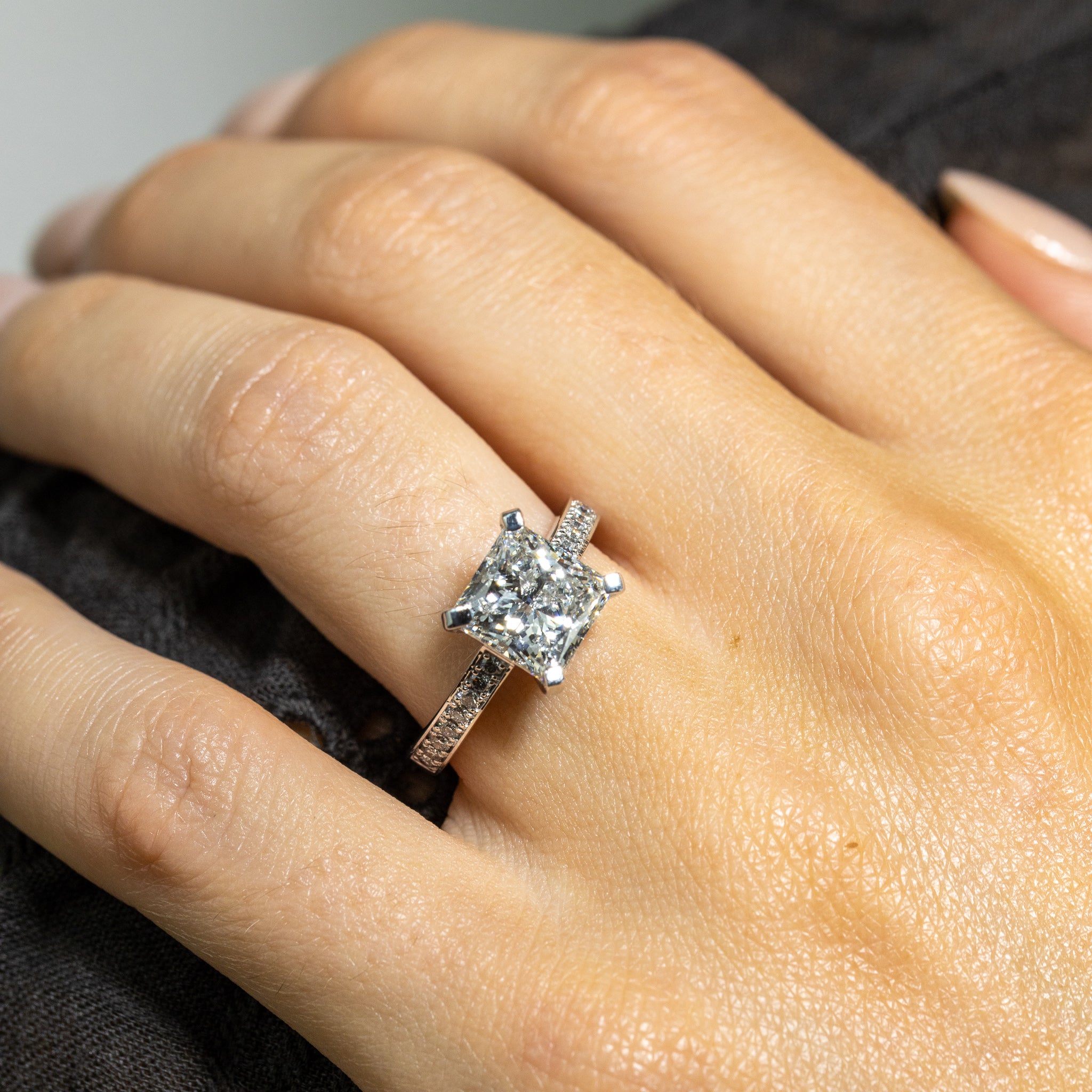 Ruth Princess Cut Engagement Ring