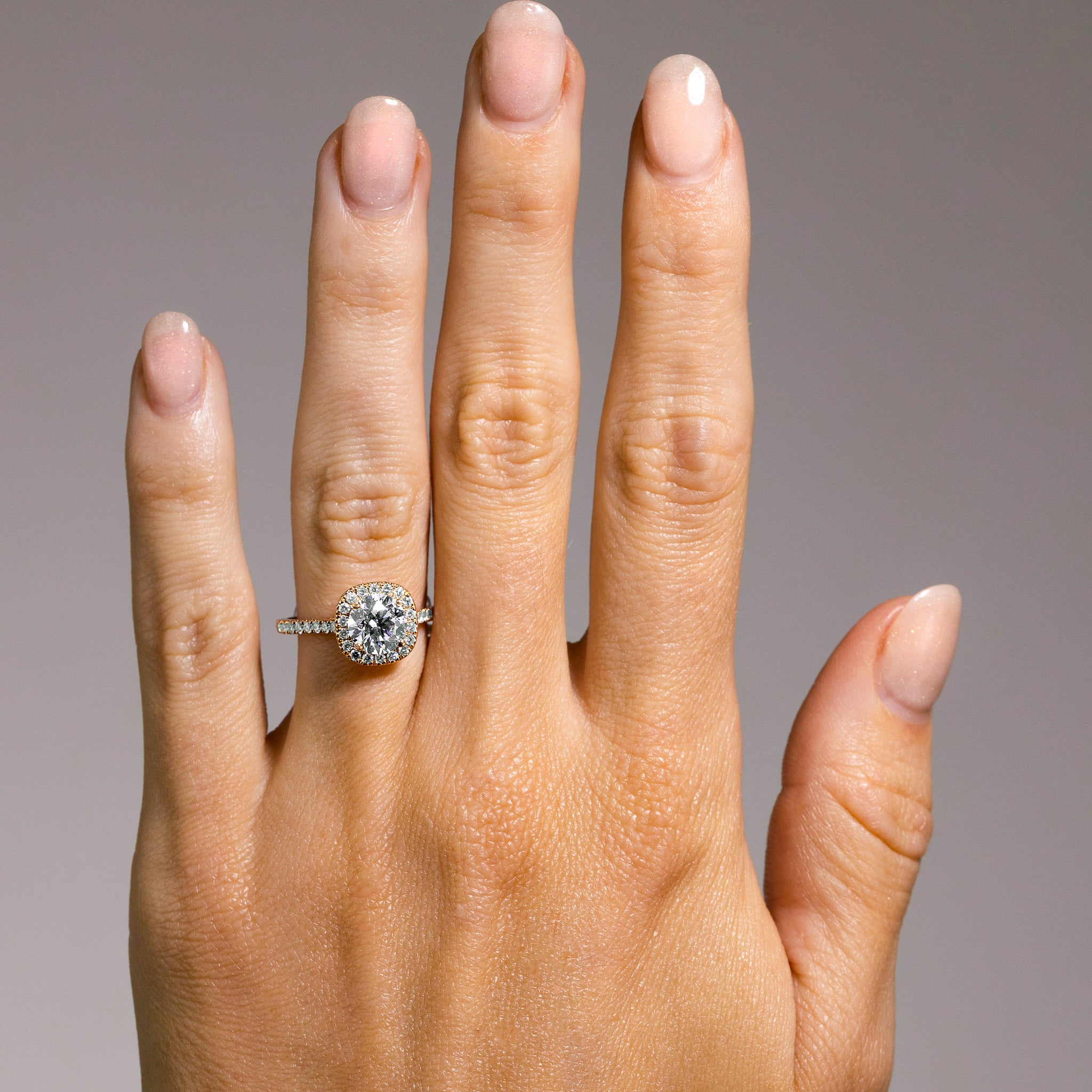 Bethany Round w/ Halo Engagement Ring