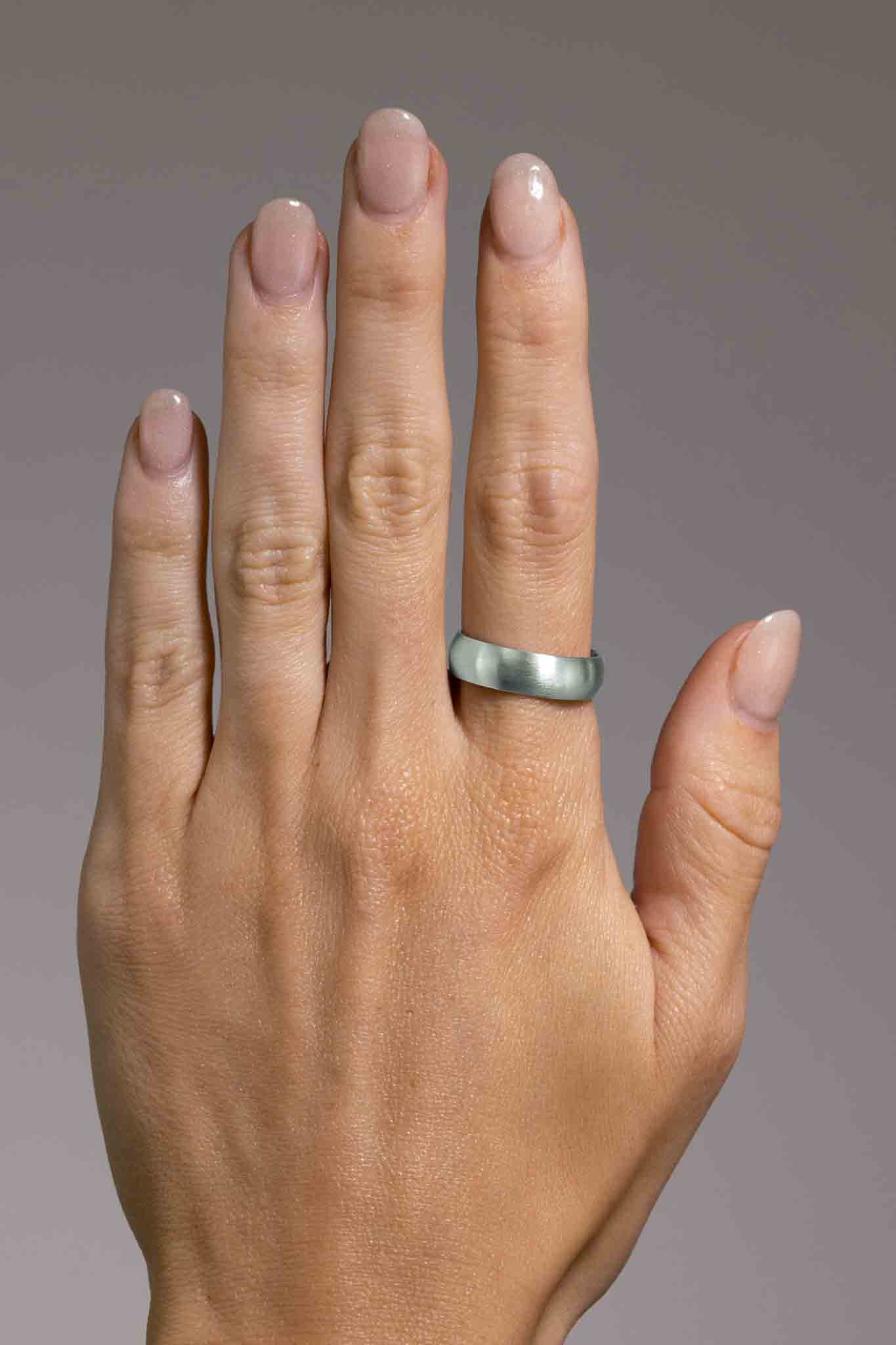 6mm Brushed Rounded Wedding Band