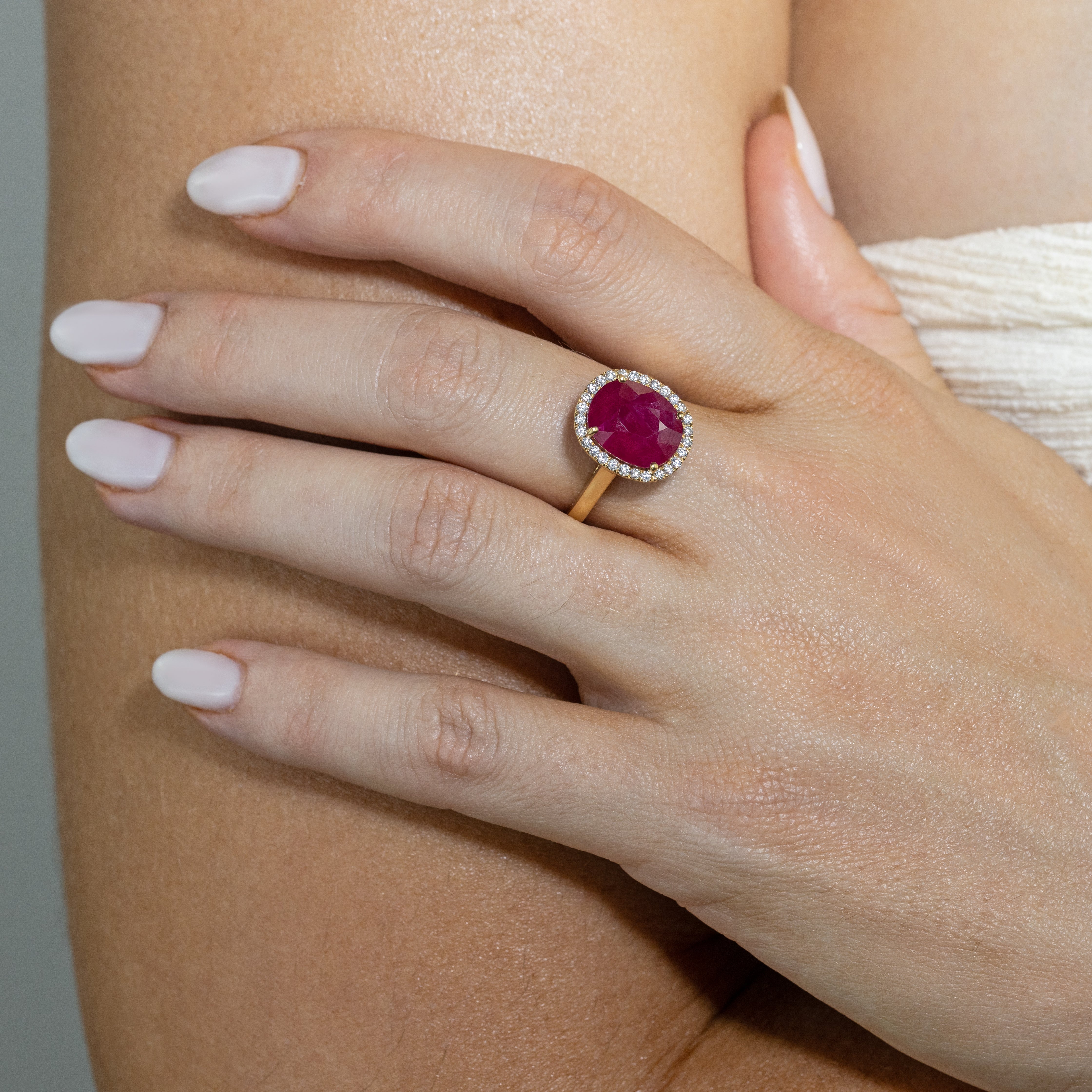 Ruby Halo Ring