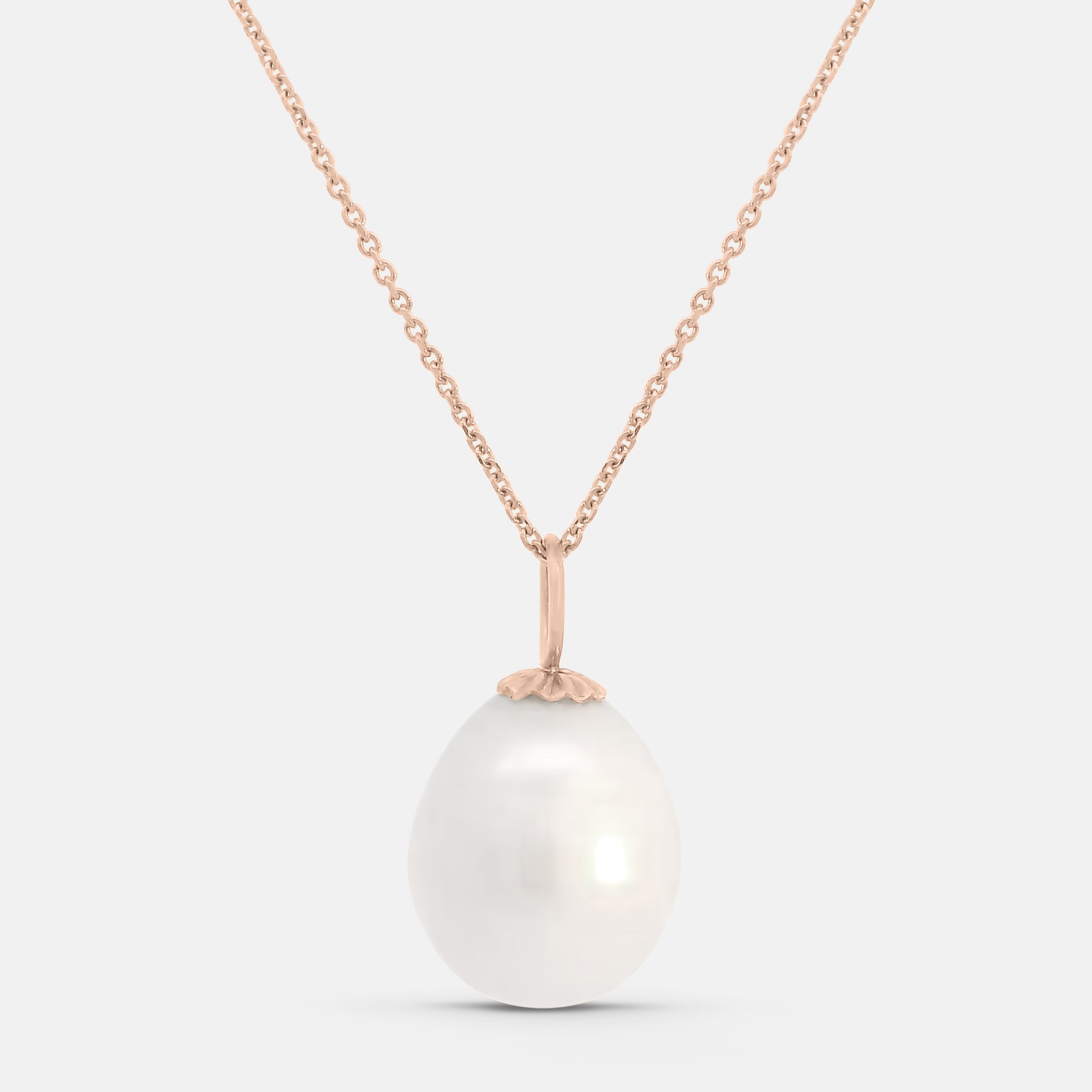 Solitaire Freshwater Pearl Necklace (White)